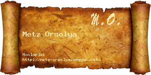 Metz Orsolya névjegykártya