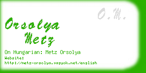 orsolya metz business card
